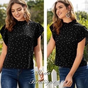 Mock Neck Blouse